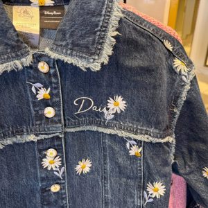 Daisy Duck Embroidered Daisy Flowers Denim Jacket